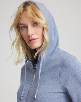 【High Bulky French Terry Field Jacket】 Zenergy® French Terry Full-Zip Jacket | Chico's